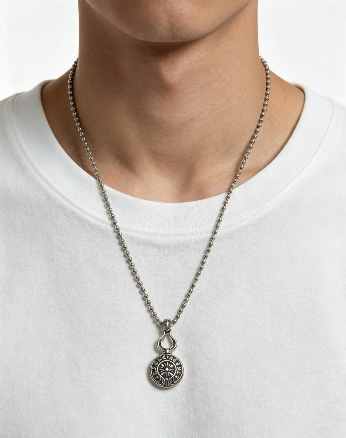 Chrome Hearts Sterling Silver Cross Necklace