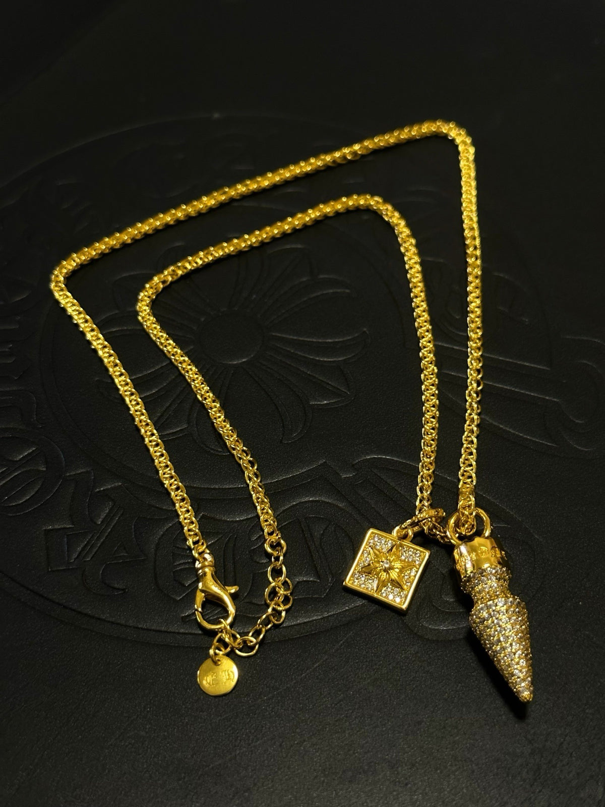 Chrome Hearts Sterling Silver Cross Necklace