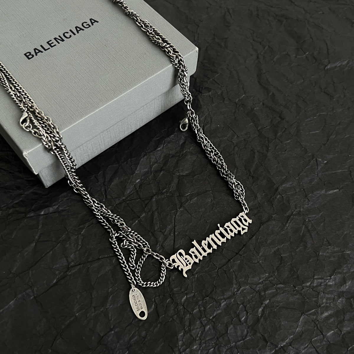 Balenciaga Brass Vintage-Finish Necklace