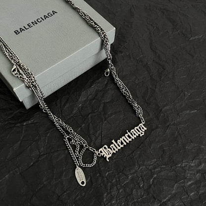 Balenciaga Brass Vintage-Finish Necklace