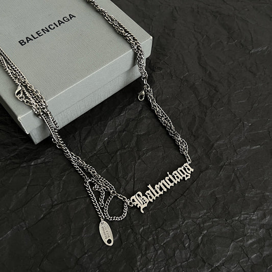 Balenciaga Brass Vintage-Finish Necklace
