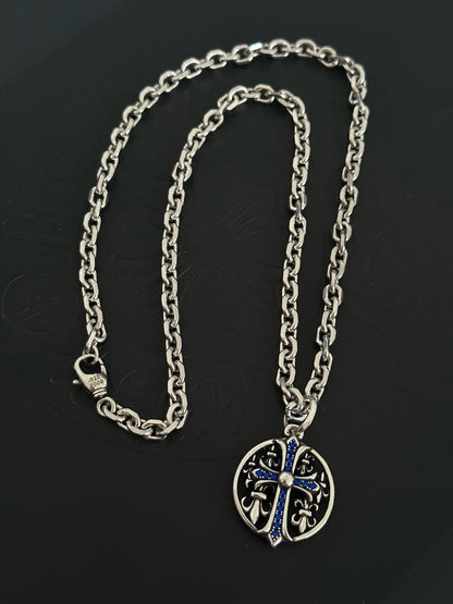 Chrome Hearts Sterling Silver Cross Necklace