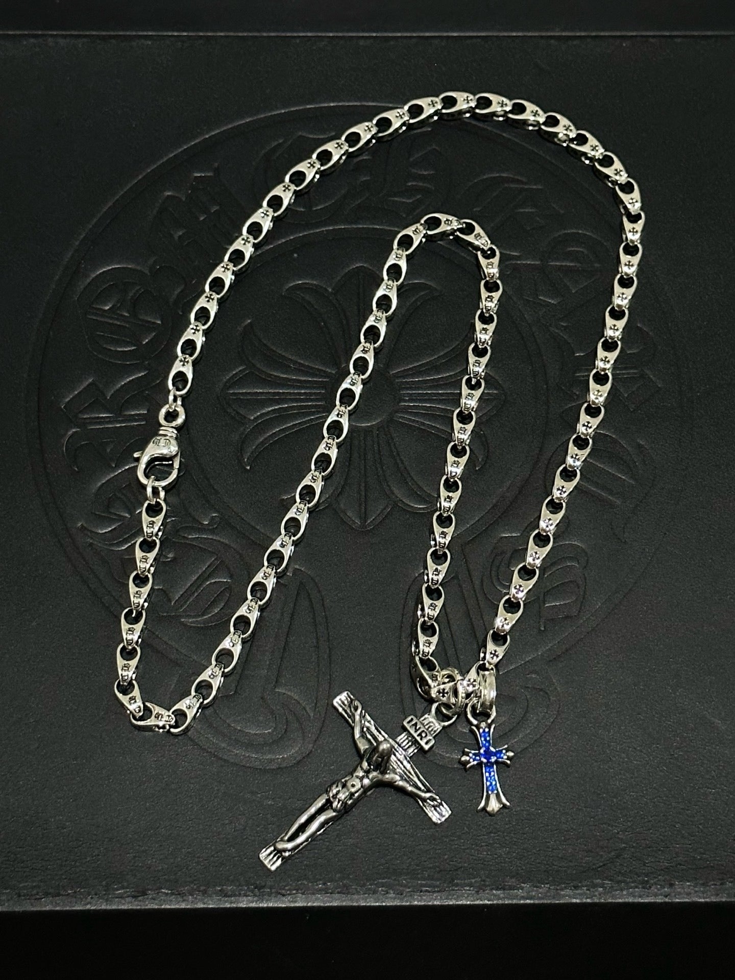 Chrome Hearts Sterling Silver Cross Necklace