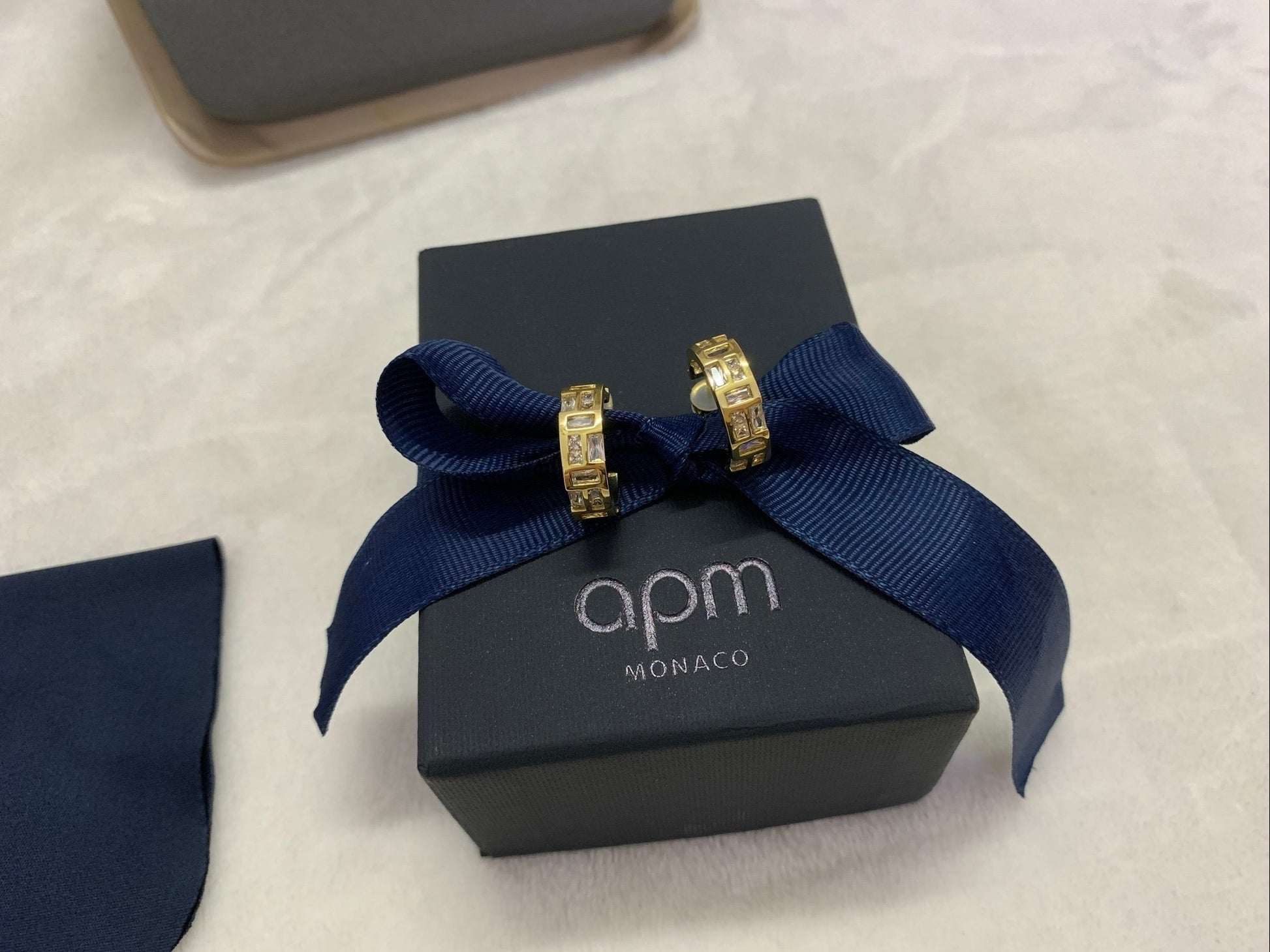 APM Monaco Yellow Hoop Earrings