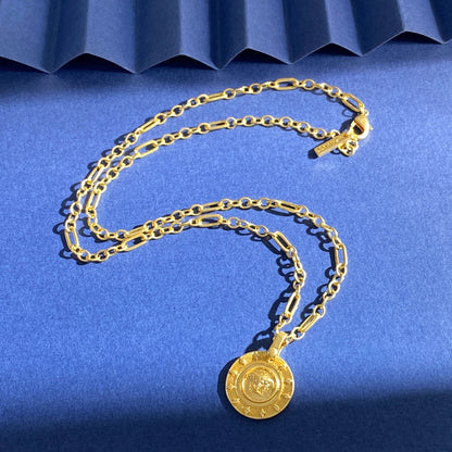 Versace Brass Medusa Necklace