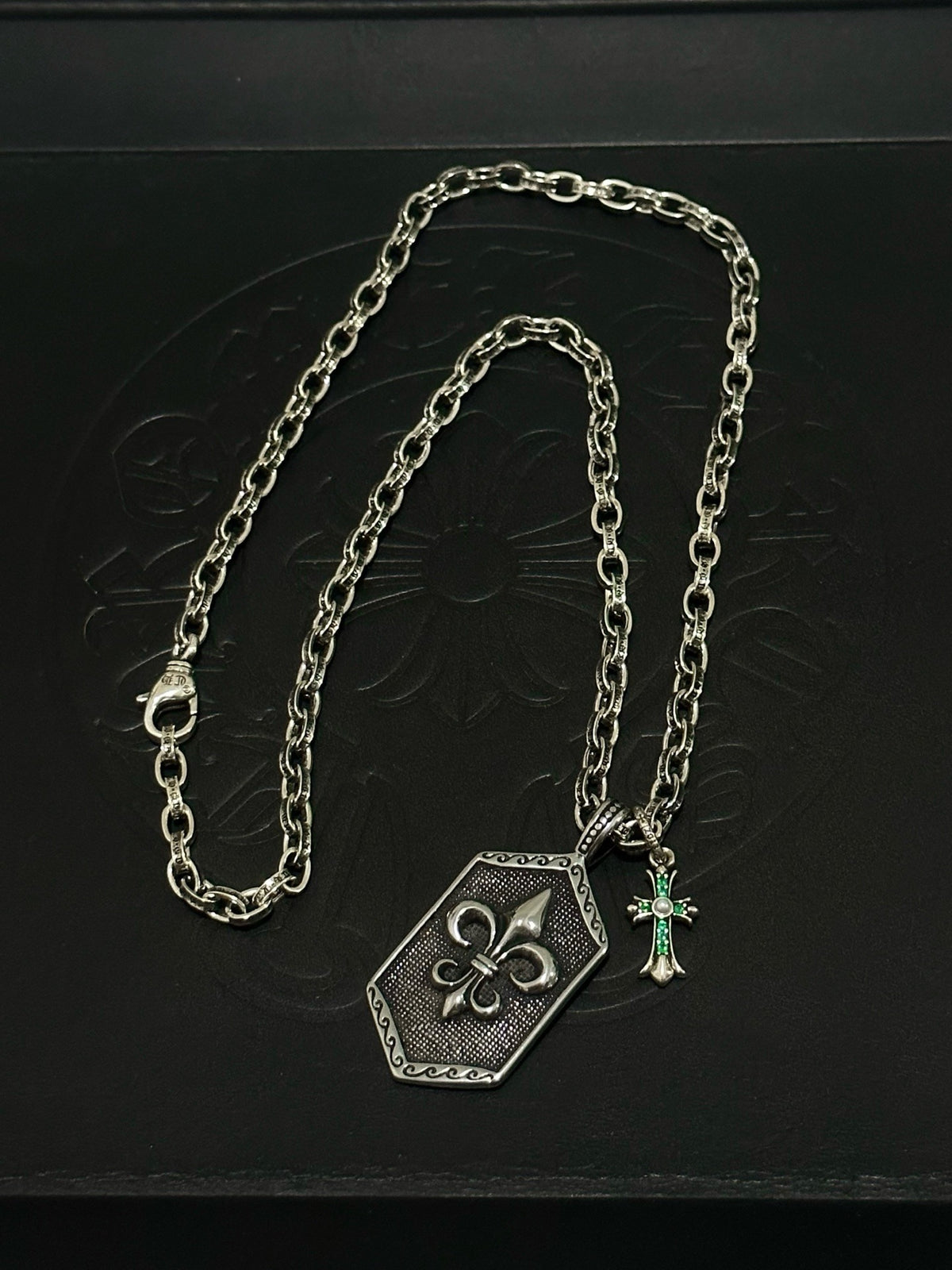 Chrome Hearts Sterling Silver Cross Necklace