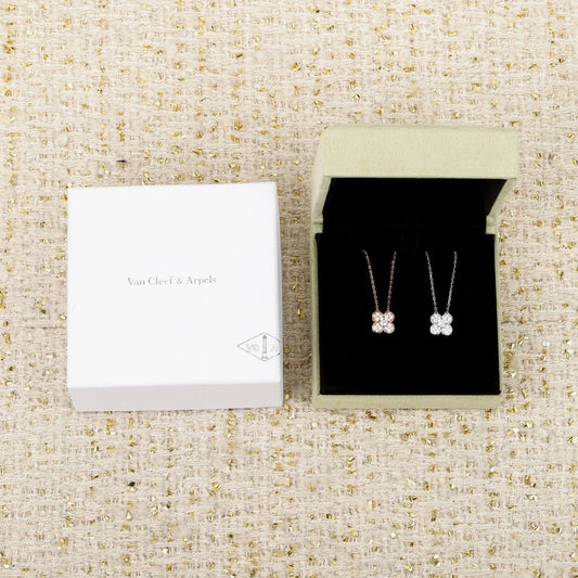 Van Cleef & Arpels Sterling Silver Alhambra Necklace