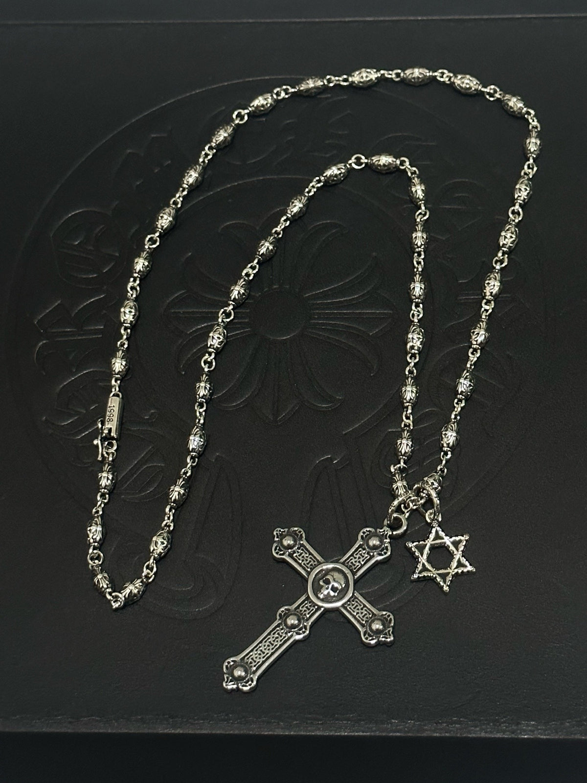 Chrome Hearts Sterling Silver Cross Necklace