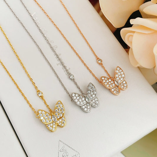 Van Cleef & Arpels Silver Butterfly Necklace
