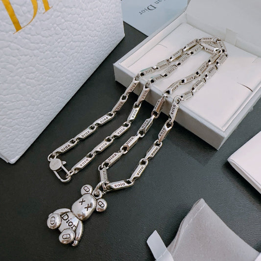 Dior Sterling Silver Chain Necklace