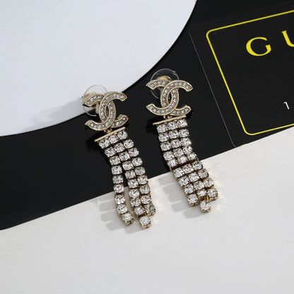 Chanel Brass Tassel Earrings