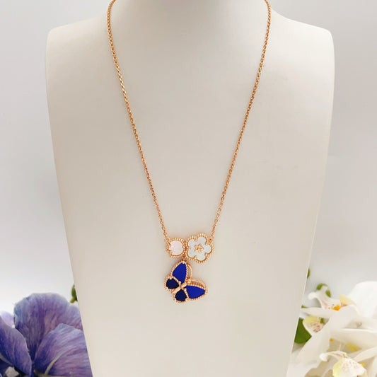 Van Cleef & Arpels Brass Butterfly Necklace