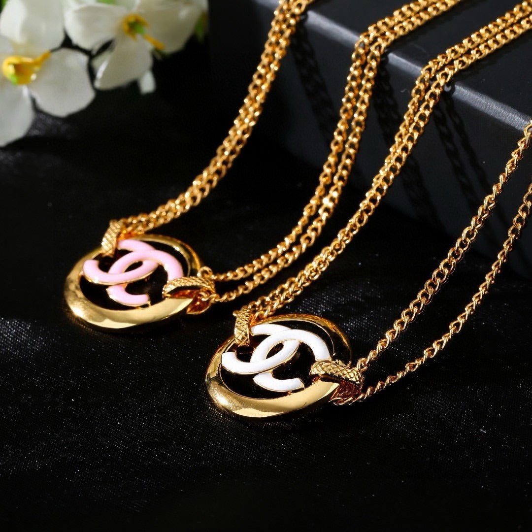 Chanel Brass Pearl Necklace