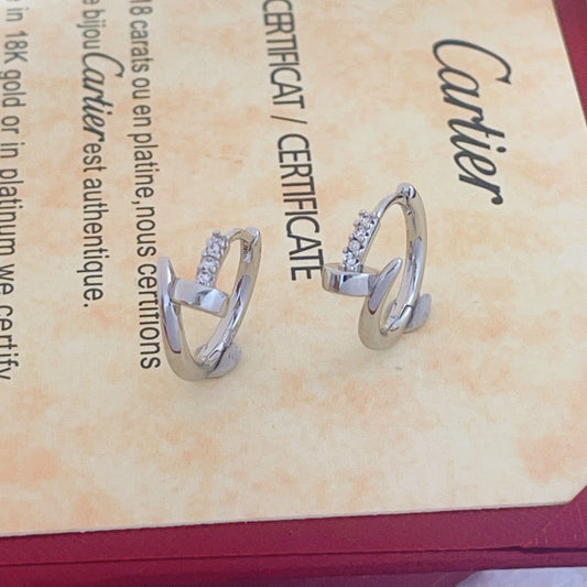 Cartier Silver Brass Earrings