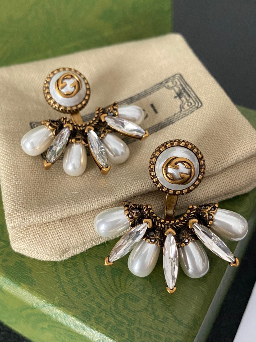 Gucci Brass & Sterling Silver Earrings