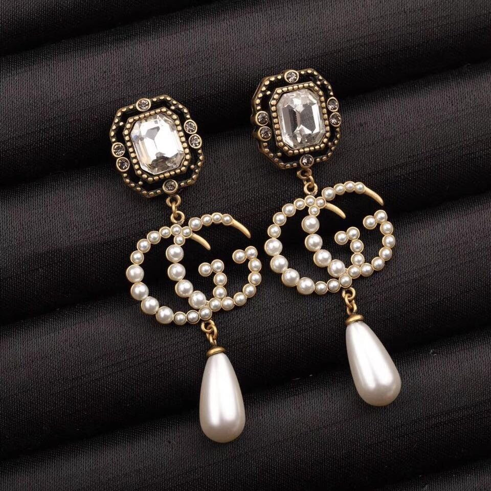 Gucci Sterling Silver Pearl Earrings