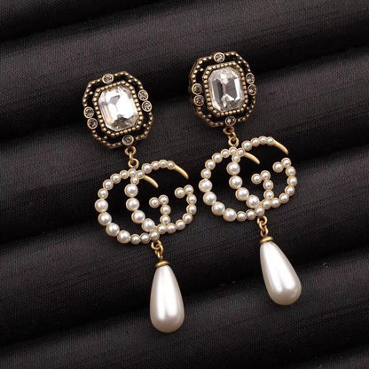 Gucci Sterling Silver Pearl Earrings