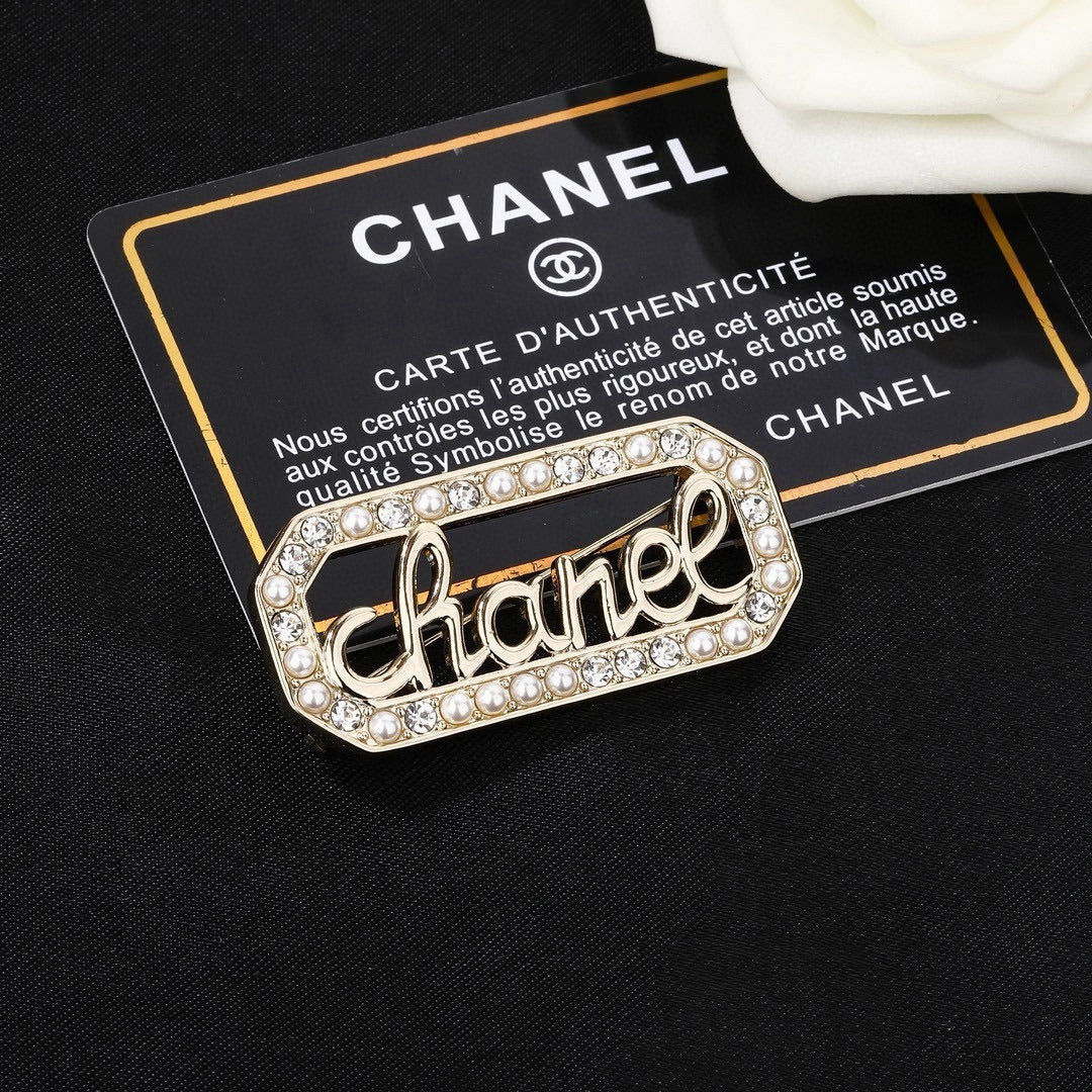 Chanel Logo Brooch