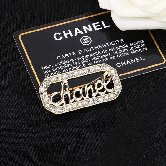 Chanel Logo Brooch