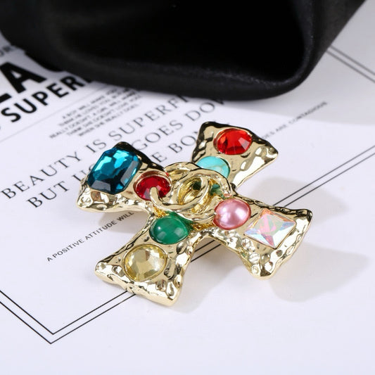 Chanel Brass Pearl Brooch