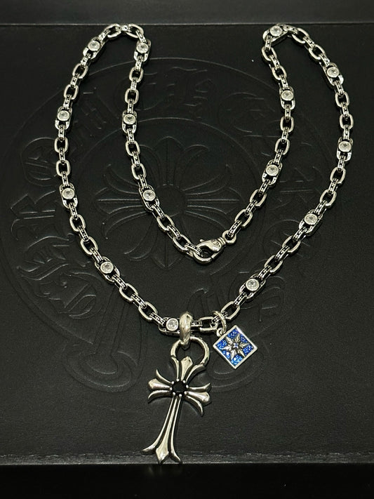 Chrome Hearts Sterling Silver Cross Necklace