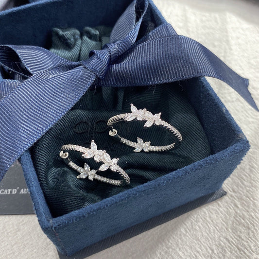 Unbranded White Butterfly Earrings