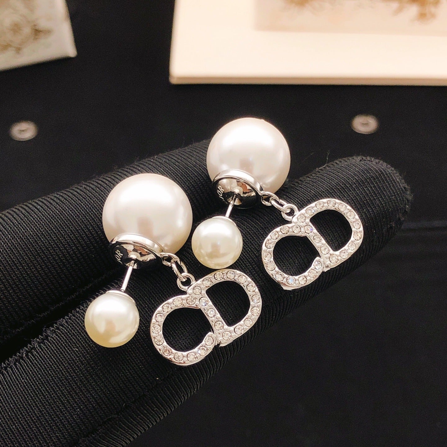 Dior Silver Brass Earrings
