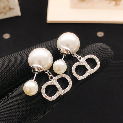 Dior Silver Brass Earrings
