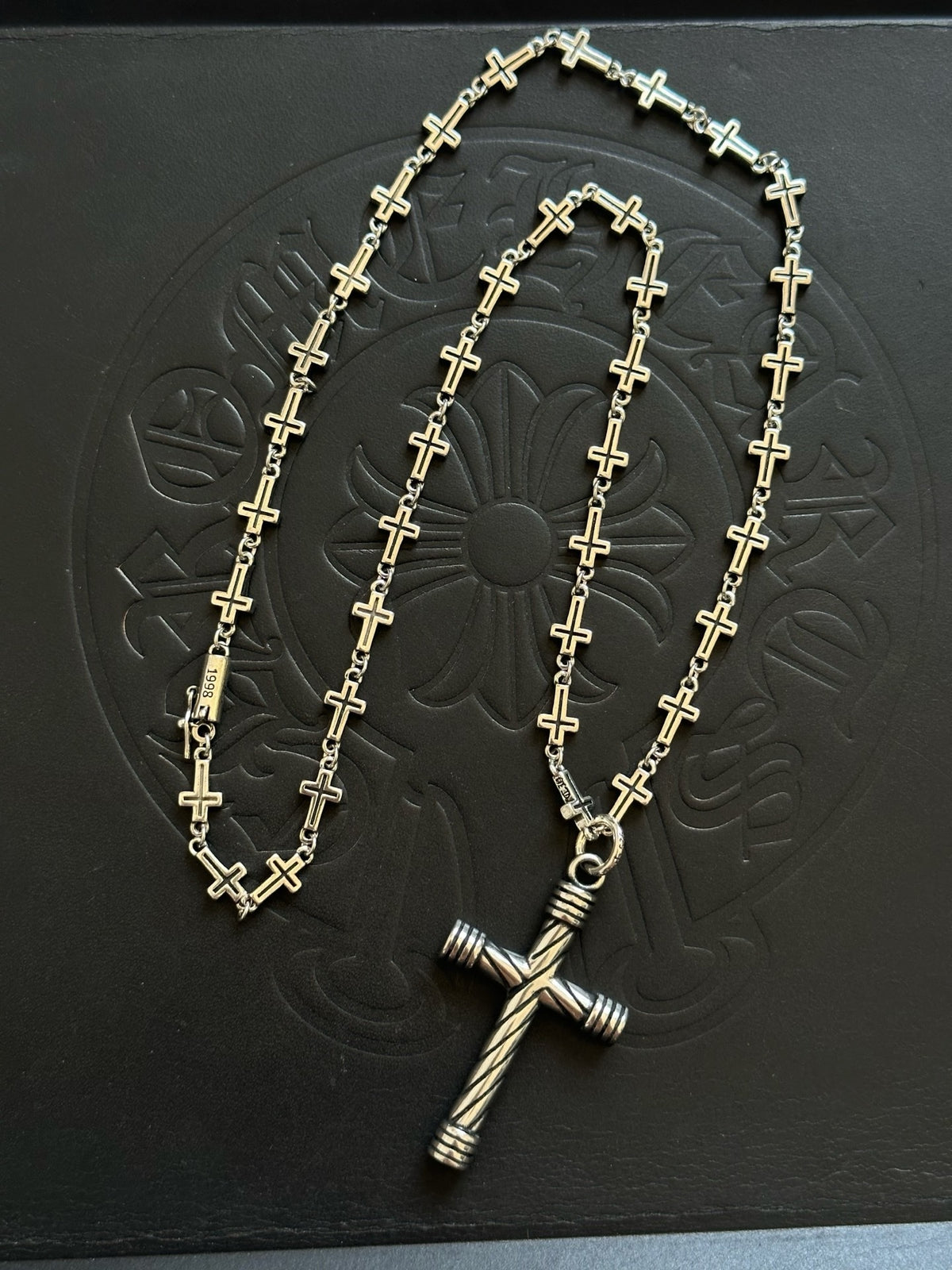 Chrome Hearts Sterling Silver Cross Necklace