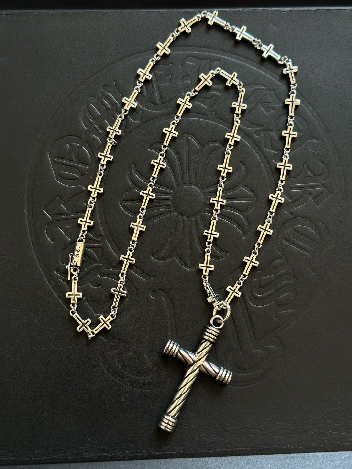 Chrome Hearts Sterling Silver Cross Necklace
