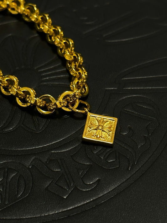 Chrome Hearts Sterling Silver Cross Bracelet