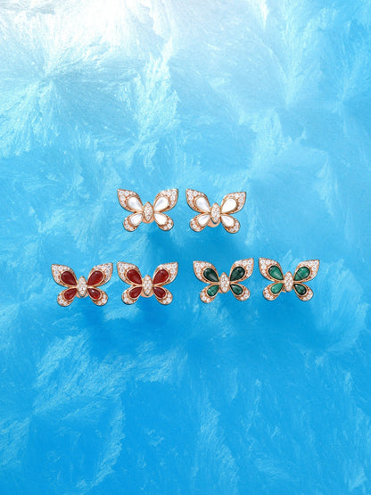 Unbranded Sterling Silver Butterfly Earrings