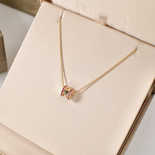 Bvlgari Pink Chain Necklace