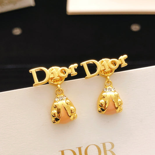 Dior Brass Beetle Earrings