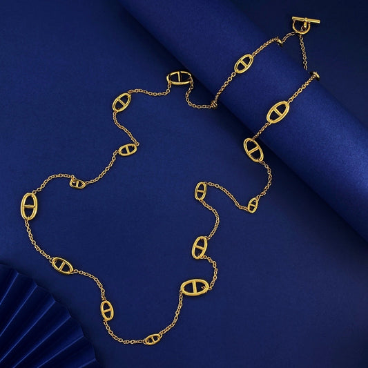 Hermes Brass Tassel Necklace