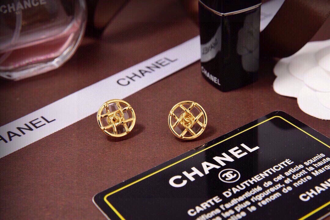 Chanel Openwork Earrings