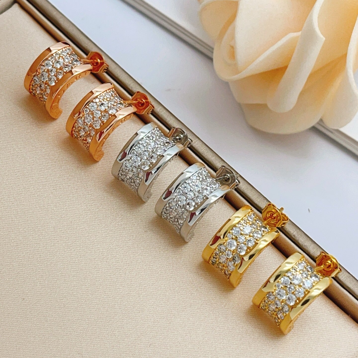 Bvlgari Silver Brass Earrings