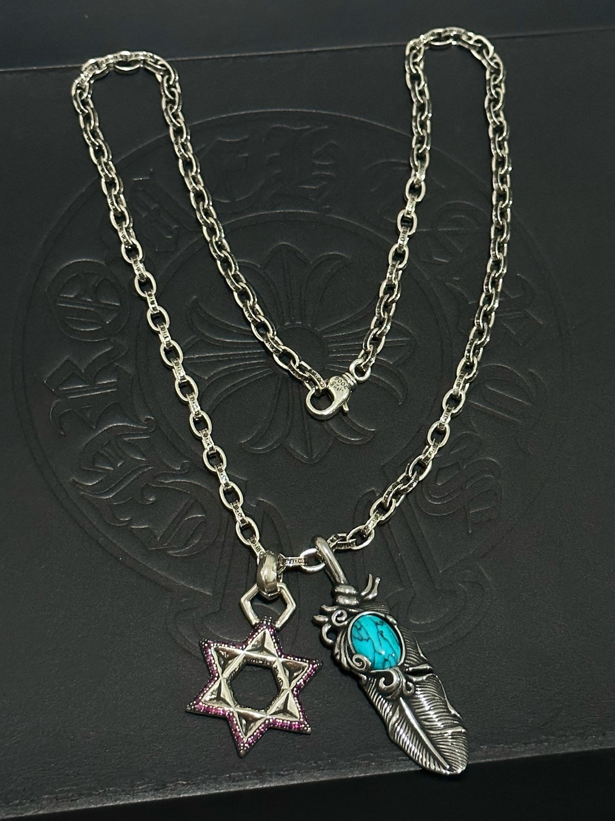 Chrome Hearts Sterling Silver Cross Necklace