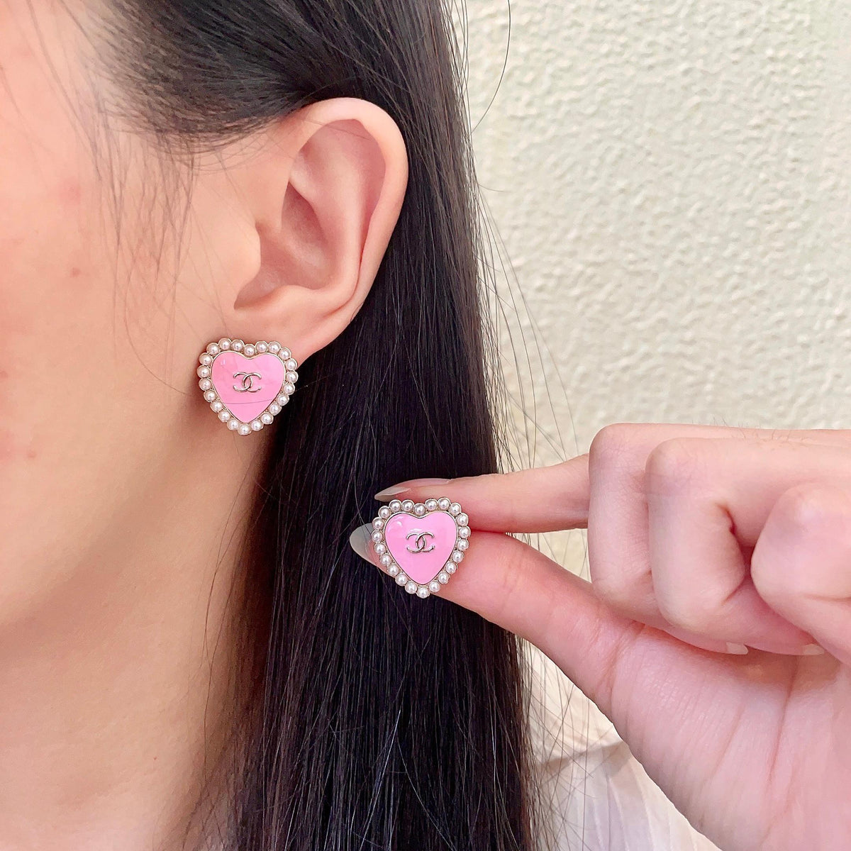 Chanel Heart Earrings