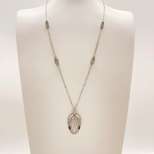 Bvlgari Silver Brass Serpent Necklace
