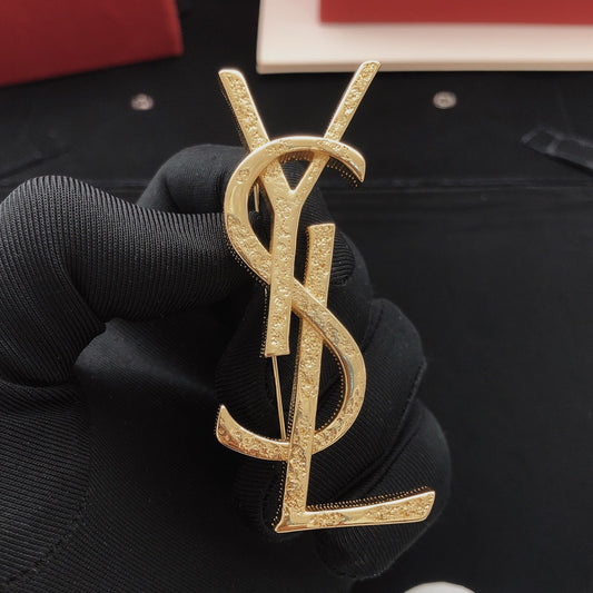 Saint Laurent Brass Brooch