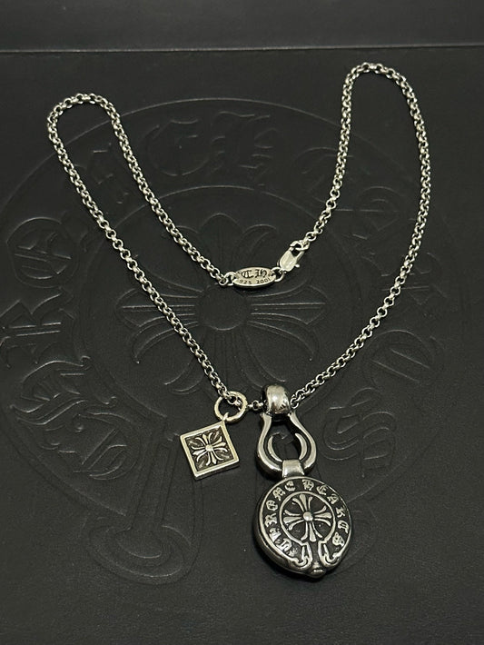 Chrome Hearts Sterling Silver Cross Necklace