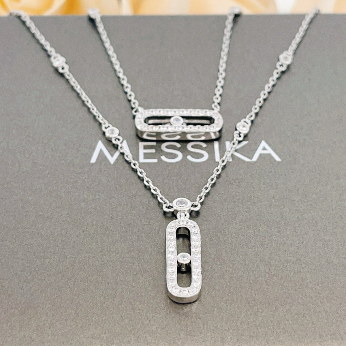 Messika Silver Brass Tassel Necklace