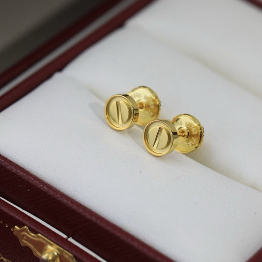 Cartier Sterling Silver Logo Earrings
