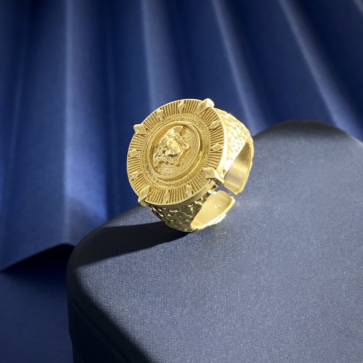 Versace Brass Medusa Ring