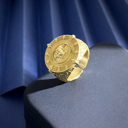 Versace Brass Medusa Ring