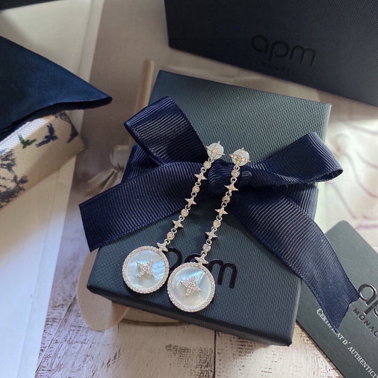 APM Monaco White Pearl Earrings