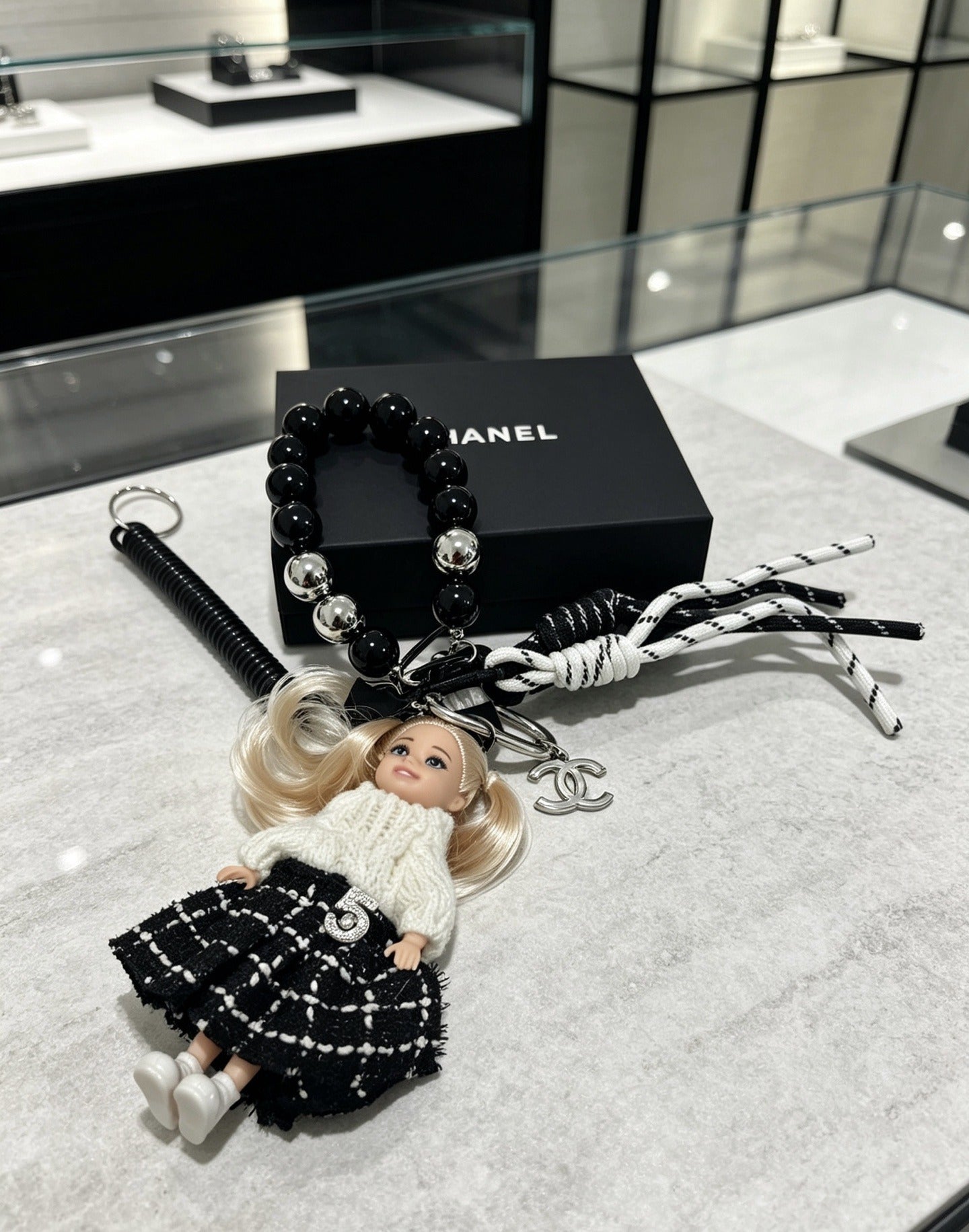 Chanel Vintage-Finish Keychain