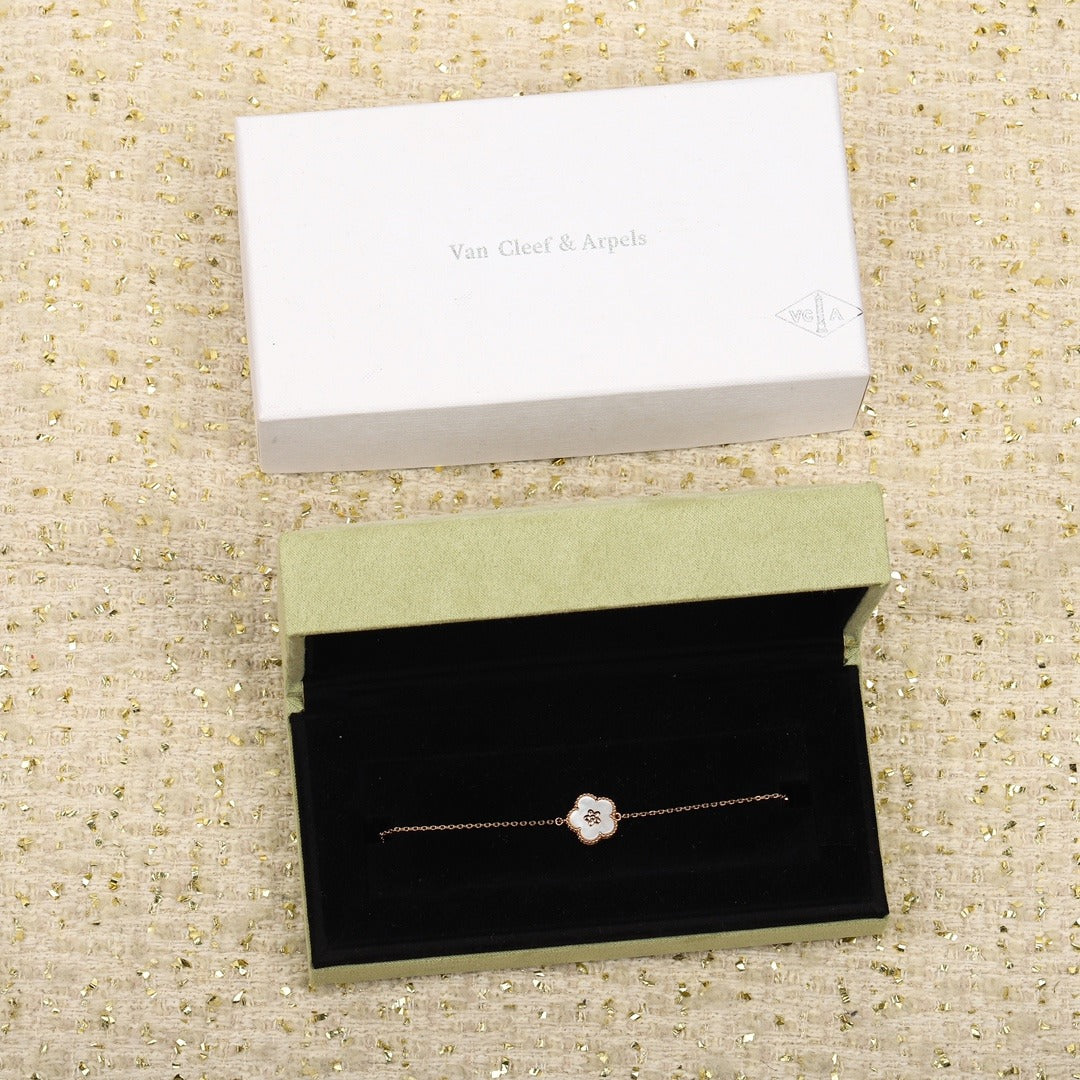 Van Cleef & Arpels Sterling Silver Floral Bracelet