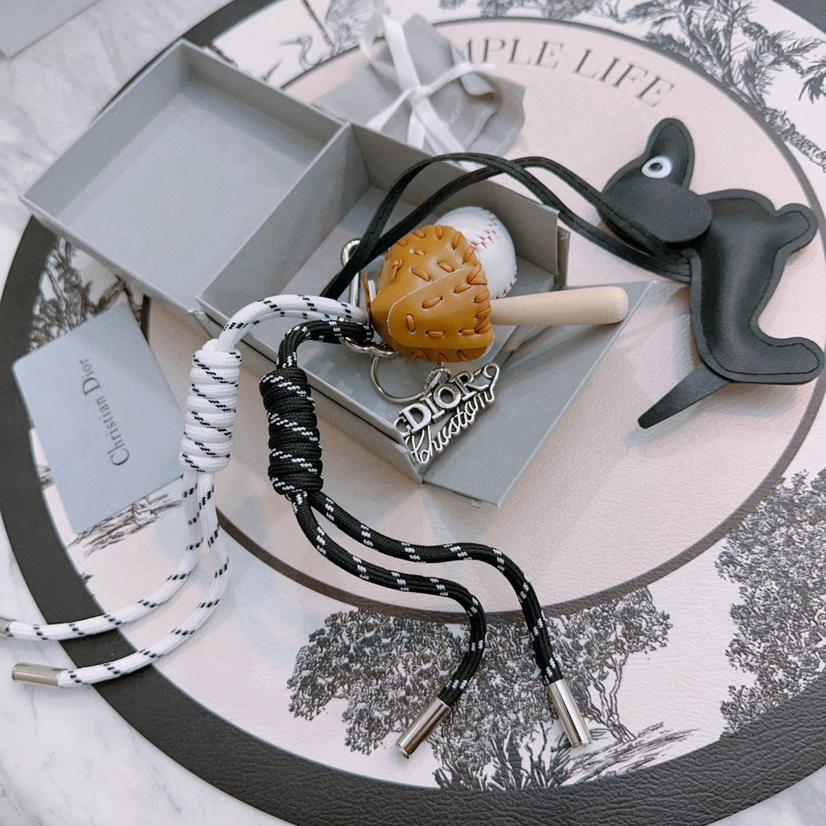 Dior Vintage-Finish Keychain